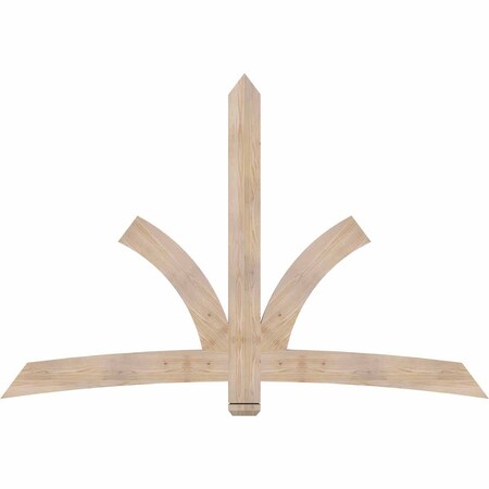 Ekena Millwork Davenport Smooth Timber Gable Bracket, Douglas Fir, 84"W x 56"H x 1 1/2"D x 5 1/2"F, 16/12 Pitch GBW084X56X0206DAV00SDF